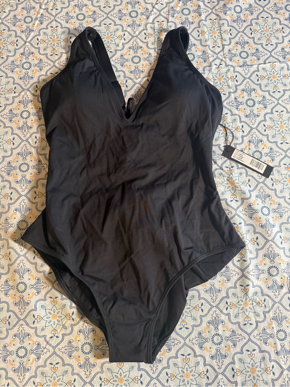 NWT XL Short Black TA3 One-Piece Plungey Swim Suit